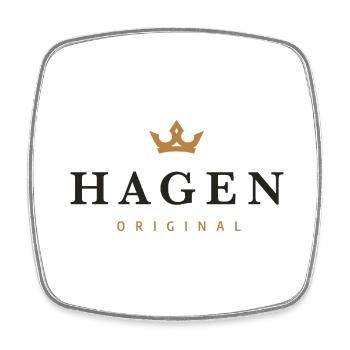 Hagen Original Family Logo - Square fridge magnet - white - Front