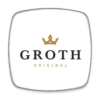 Groth Original Family Logo - Square fridge magnet - white - Front