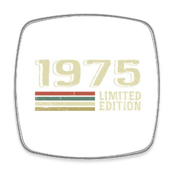 Jahrgang 1975 Geburtstag 1975 Jahrgang 1975 - Viereckiger Kühlschrankmagnet - Weiß - Vorne