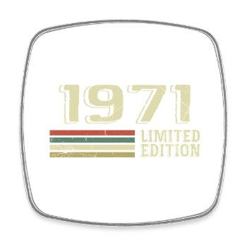 Born in 1971 Birthday 1971 Vintage 1971 - Square fridge magnet - white - Front
