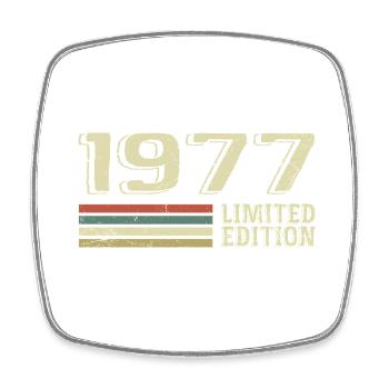 Born In 1977 Birthday 1977 Vintage 1977 - Square fridge magnet - white - Front