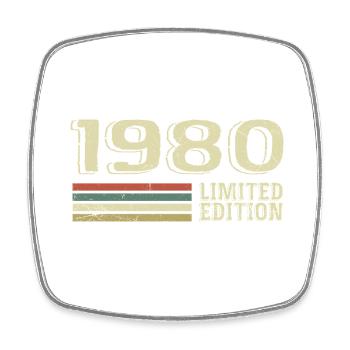 Jahrgang 1980 Geburtstag 1980 Jahrgang 1980er Jahre - Viereckiger Kühlschrankmagnet - Weiß - Vorne