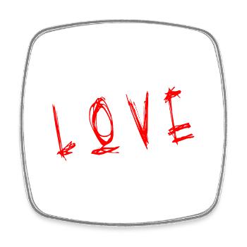 LIEBE. PAAR. GERADE VERHEIRATET. Junggesellinnenabschied. VALENTINSTAG. - Viereckiger Kühlschrankmagnet - Weiß - Vorne