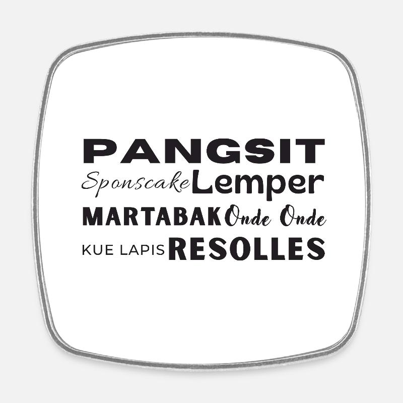 INDONET Indo Snacks - Magnet carré - blanc
