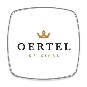 Logo original de la famille Oertel - Magnet carré - blanc - Devant