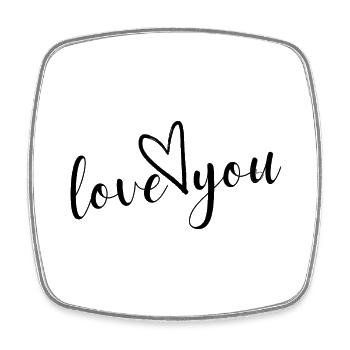 Love you - Viereckiger Kühlschrankmagnet - Weiß - Vorne