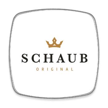 Logo original de la famille Schaub - Magnet carré - blanc - Devant