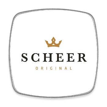 Scheer Original Family Logo - Square fridge magnet - white - Front