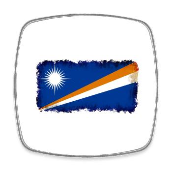 Marshall Islands - Square fridge magnet - white - Front