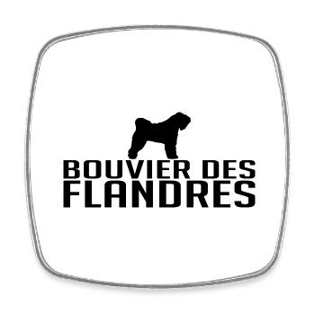 BOUVIER DES FLANDRES Chiens de race Chien Wilsigns - Magnet carré - blanc - Devant