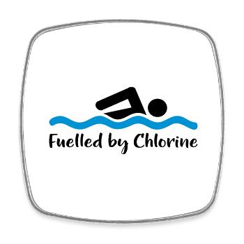 swim - Square fridge magnet - white - Front