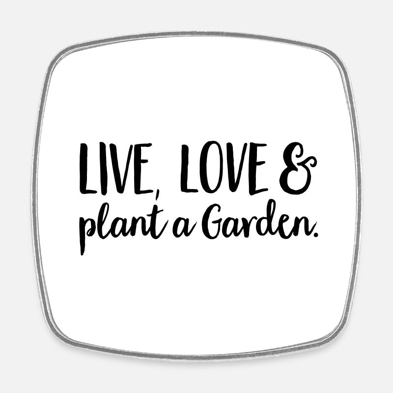 Garten - Viereckiger Kühlschrankmagnet - Weiß
