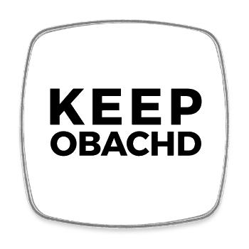 Keep Obachd - Viereckiger Kühlschrankmagnet - Weiß - Vorne