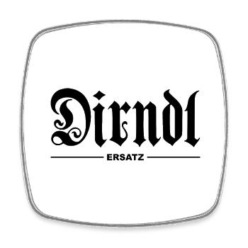 Dirndl Ersatz Tracht bayrisch Herz - Viereckiger Kühlschrankmagnet - Weiß - Vorne