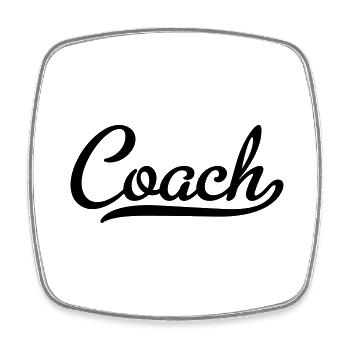 coach - Square fridge magnet - white - Front