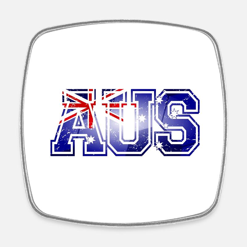 FROM Australia - Square fridge magnet - white