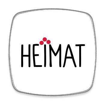 Heimat - Viereckiger Kühlschrankmagnet - Weiß - Vorne