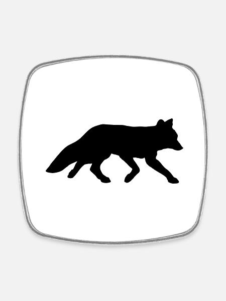 rotfuchs red fox clever schlauer smarter wildnis - Viereckiger Kühlschrankmagnet - Weiß
