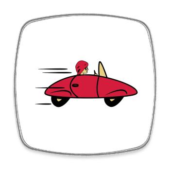Car sports car fast women car - Square fridge magnet - white - Front