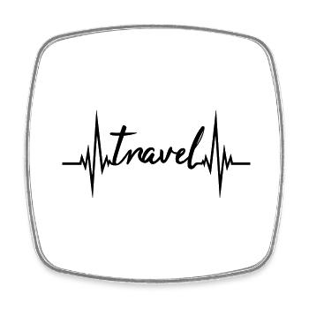 puls herzschlag frequenz travel graffiti tropfen u - Viereckiger Kühlschrankmagnet - Weiß - Vorne