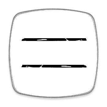 2 Graffiti brushstroke lines - Square fridge magnet - white - Front