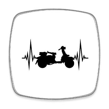 herzschlag roller puls frequenz clipart fahren ele - Viereckiger Kühlschrankmagnet - Weiß - Vorne