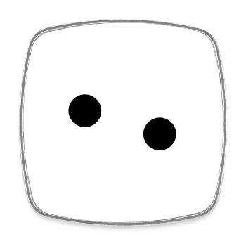 eyes - Square fridge magnet - white - Front