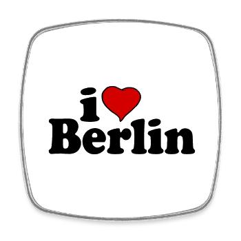 I Love Berlin - Viereckiger Kühlschrankmagnet - Weiß - Vorne