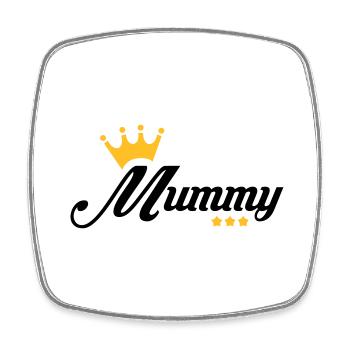 Maman / Fête des Mère / Enfant / Mere / Bébé - Magnet carré - blanc - Devant