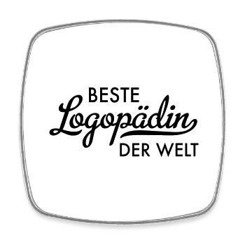 Beste Logopädin der Welt - Viereckiger Kühlschrankmagnet - Weiß - Vorne