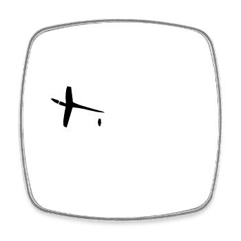 Glider gliding glider aerobatic - Square fridge magnet - white - Front