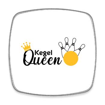 Kegel Queen - Viereckiger Kühlschrankmagnet - Weiß - Vorne