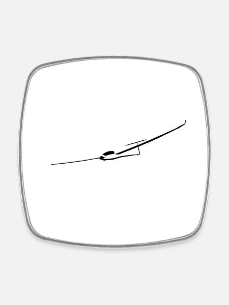 duodiscus glider glider glider glider - Square fridge magnet - white