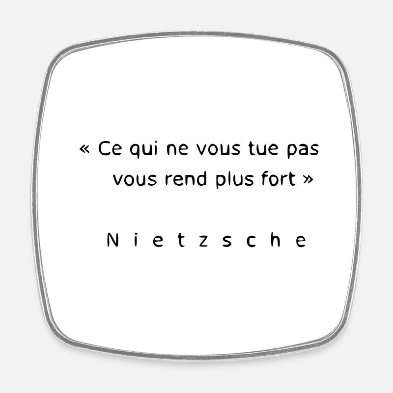 Nietzsche - Magnet carré - blanc