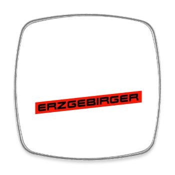 Erzgebirger - Viereckiger Kühlschrankmagnet - Weiß - Vorne