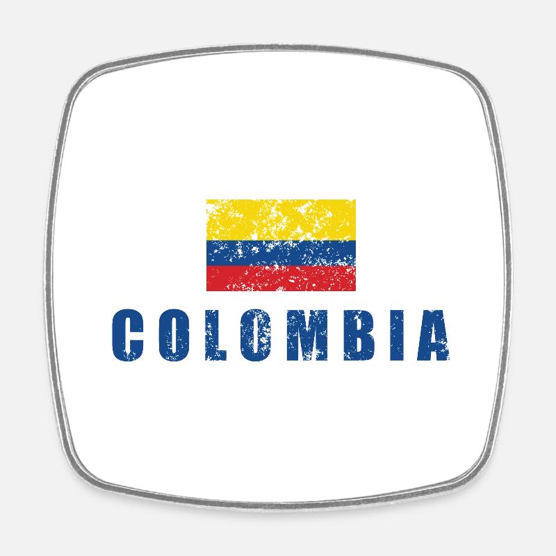 Colombia - Square fridge magnet - white