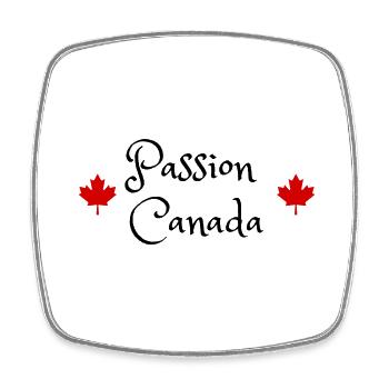 passion canada montreal travel holidays quebec - Square fridge magnet - white - Front