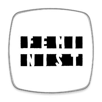 Feminism Equality equality - Square fridge magnet - white - Front
