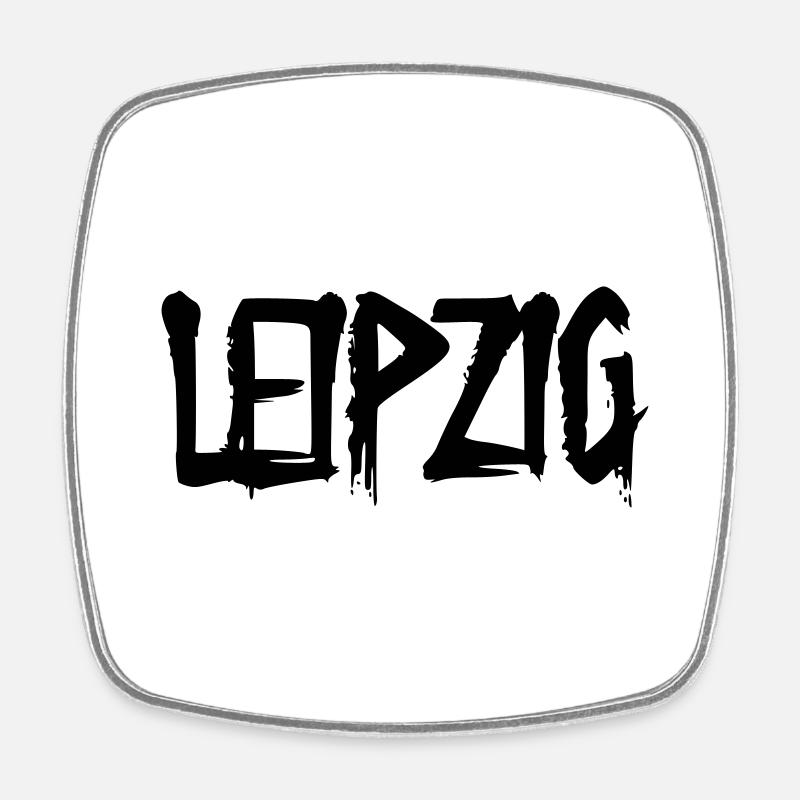 Leipzig - Viereckiger Kühlschrankmagnet - Weiß