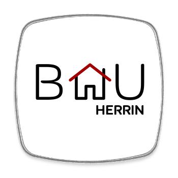 Bauherrin - Viereckiger Kühlschrankmagnet - Weiß - Vorne