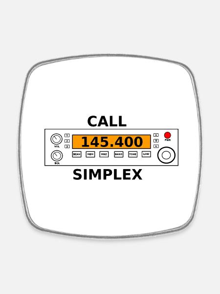 Radio call 145.400Mhz ham radio - Square fridge magnet - white