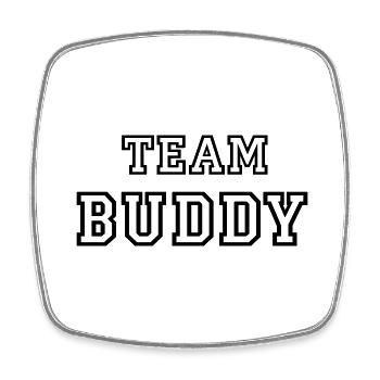 TEAM BUDDY Dog Name Male TeamTricot - Square fridge magnet - white - Front
