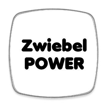 zwiebel power - Viereckiger Kühlschrankmagnet - Weiß - Vorne