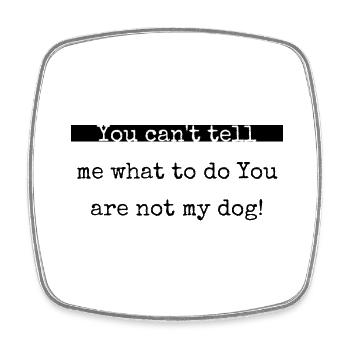 mammal pet present doggie fun gift idea happy bday - Viereckiger Kühlschrankmagnet - Weiß - Vorne