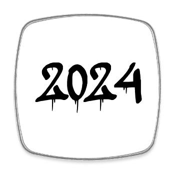 2024 - Magnet carré - blanc - Devant