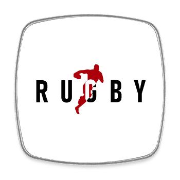 RUGBY Rugby Player - Square fridge magnet - white - Front