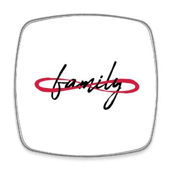 Symbol Unendlich Familie - Viereckiger Kühlschrankmagnet - Weiß - Vorne