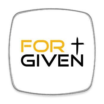 FORGIVEN by csDesign - You are forgiven! - Square fridge magnet - white - Front