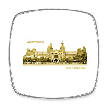 Netherlands Holland Amsterdam Capital Museum - Square fridge magnet - white - Front