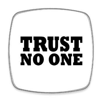 Trust no one - Magnet carré - blanc - Devant